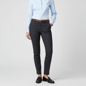 Aritzia Babaton Gabriel Pants Pleated Straight Slim Leg Trousers Navy Size 0